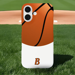 Basketball Ball Sports Monogram iPhone 16 Case