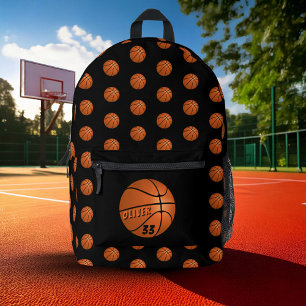 Basketball Ball Sports Player Name Number Printed Backpack