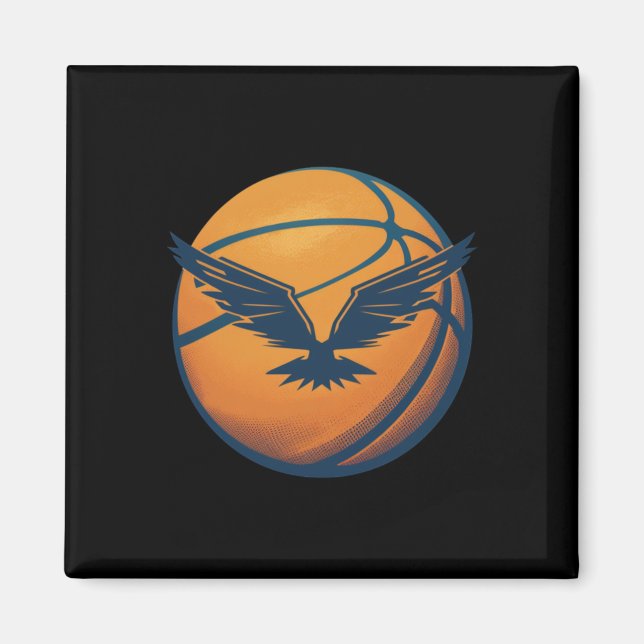 Basketball Ball With Eagle  Magnet (Front)