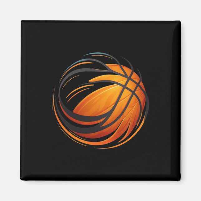 Basketball Ball With Lines  Magnet (Front)
