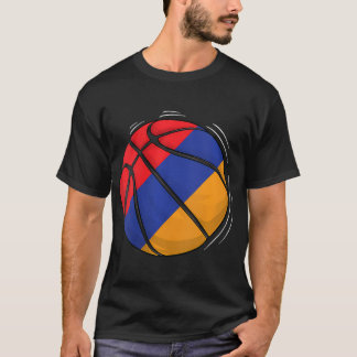 Basketball Ball With The Flag Of Armenia T-Shirt