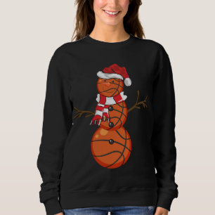Basketball Ball Xmas Gift Snowman Basketball Chris Sweatshirt
