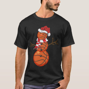 Basketball Ball Xmas Gift Snowman Basketball Chris T-Shirt