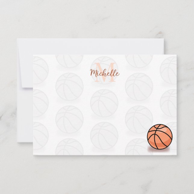 Basketball Balls Custom Name Fan Card (Front)