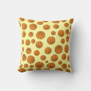 Basketball Balls Seamless Pattern Cushion