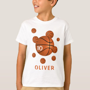 Basketball Balls Sports Age, Player Number T-Shirt