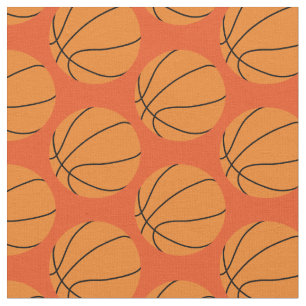 Basketball Balls Sports Orange Fabric