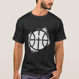 Basketball Basketball With Cross Icon Christian Sp T-Shirt