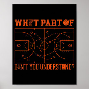 Basketball Bball What Part Of Don't You Understand Poster