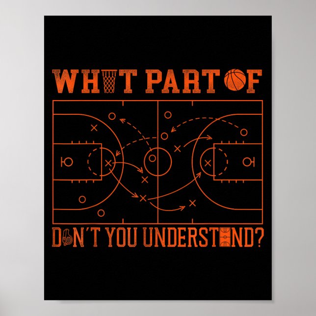 Basketball Bball What Part Of Don't You Understand Poster (Front)