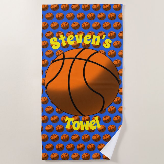 Basketball Beach Towel (Front)