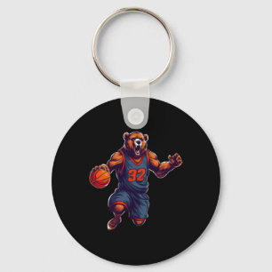 Basketball Bear 1 Key Ring