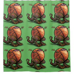 Basketball Beast Shower Curtain