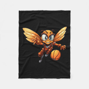 Basketball Bee  Fleece Blanket