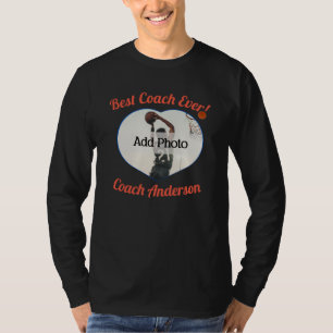 Basketball Best Coach Ever! Photo Name Customised T-Shirt