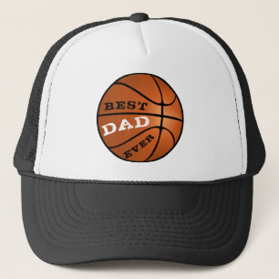 Basketball Best Dad Ever Modern Father`s Day Trucker Hat