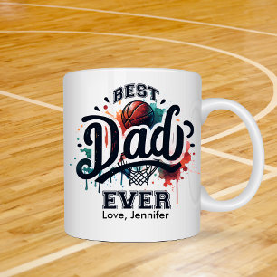 Basketball Best Dad Father's Day Personalised    Coffee Mug