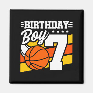 Basketball Birthday 7 Year Old Boy 7th Birthday Magnet