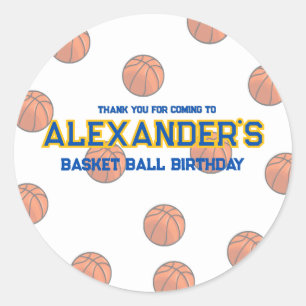 Basketball Birthday Bash Sticker