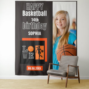 Basketball Birthday, Basketball Girl Player  Tapestry