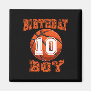 Basketball - Birthday Boy 10 Year Old 10th Birthda Magnet