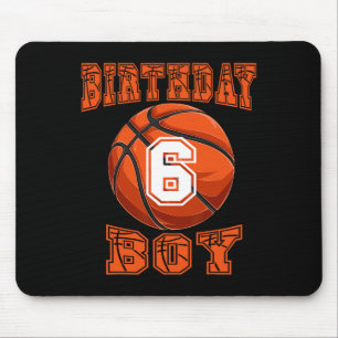 Basketball - Birthday Boy 6 Year Old 6th Birthday Mouse Pad
