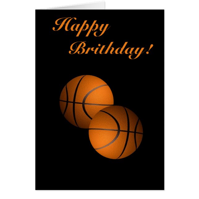 Basketball Birthday Card (Front)
