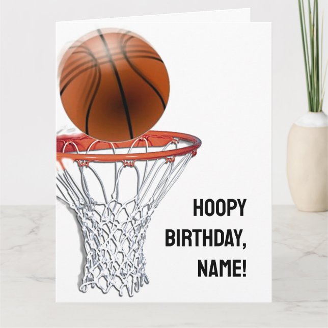 Basketball Birthday Card (Front)