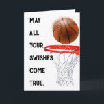 Basketball Birthday Card<br><div class="desc">Funny basketball birthday card for bball player,  coach or team sports fan. To personalize edit text.</div>