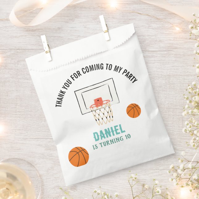 Basketball Birthday Favour Bag (Clipped)