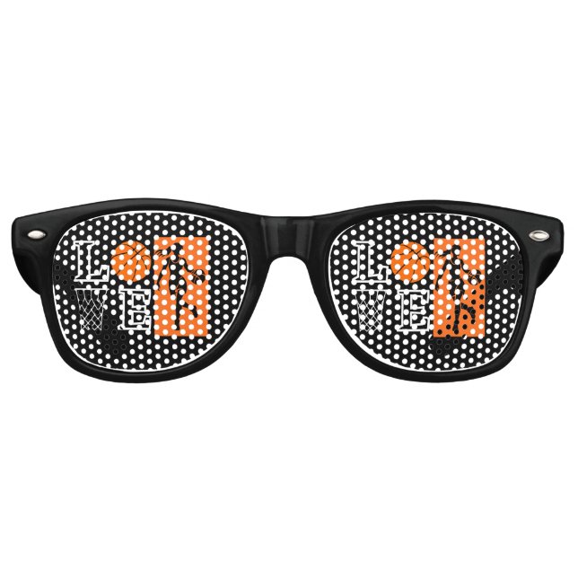 Basketball Birthday Gift, Basketball Girl Player Retro Sunglasses (Front)