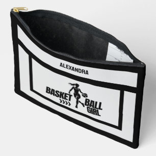 Basketball Birthday Gift, Basketball Player Girl,  Accessory Pouch