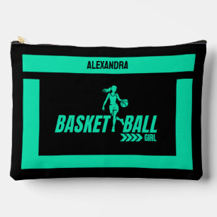 Basketball Birthday Gift, Basketball Player Girl,  Accessory Pouch