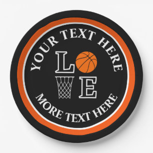 Basketball Birthday Gift, Basketball Team Player Paper Plate