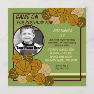 Basketball Birthday Invitation