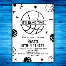 Basketball Birthday Invitation, Basket Ball Party 