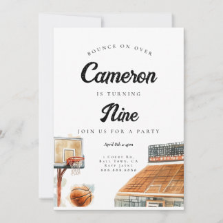 Basketball Birthday Invitation for Boys