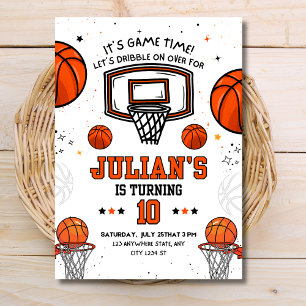 Basketball Birthday Invitation, Game Time Sports  Invitation