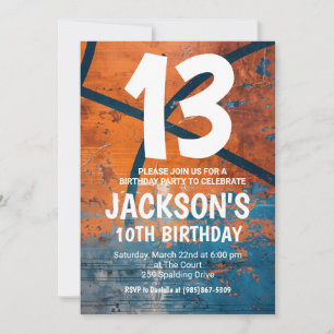 Basketball Birthday Invite