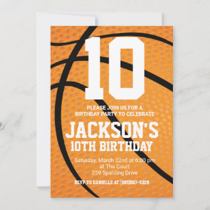 Basketball Birthday Invite
