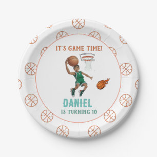 Basketball Birthday Paper Plate