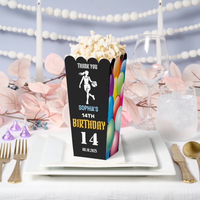 Basketball Birthday Party, Basketball Girl Player  Favour Box (Wedding)