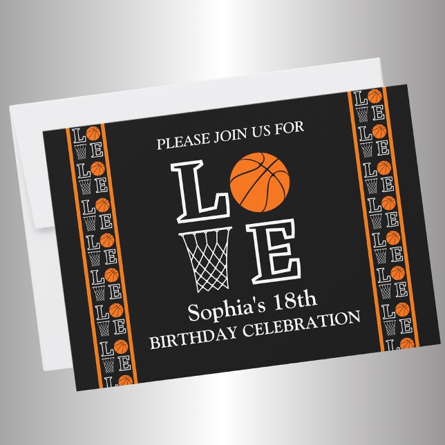 Basketball Birthday Party, Basketball Player  Invitation (Creator Uploaded)