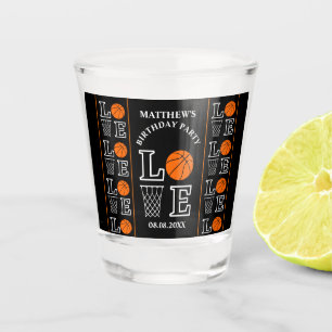Basketball Birthday Party, Basketball Player Shot Glass