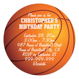 basketball invitations