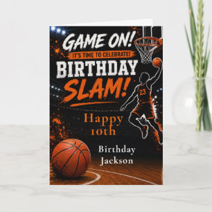 Basketball Birthday Party Card