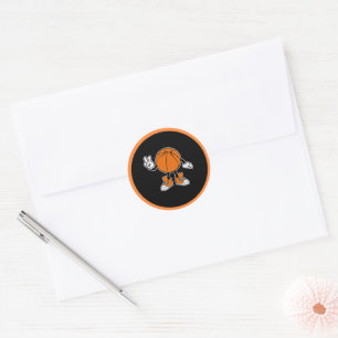 Basketball Birthday Party Favourite Sticker/Seal Classic Round Sticker