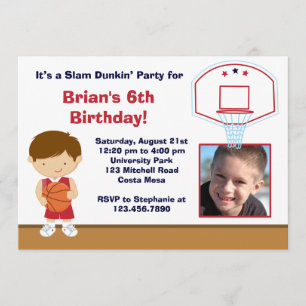 Basketball Birthday Party Invitation