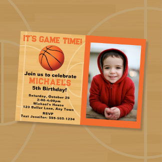 Basketball Birthday Party Invitation