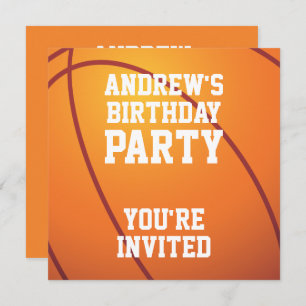 Basketball Birthday Party Invitation